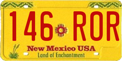 NM license plate 146ROR