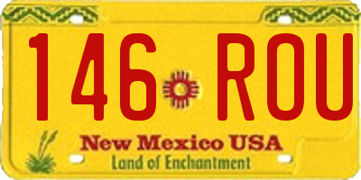 NM license plate 146ROU