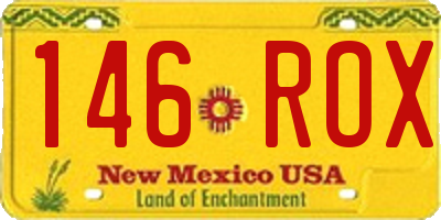NM license plate 146ROX