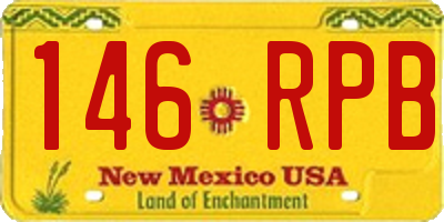 NM license plate 146RPB