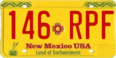 NM license plate 146RPF