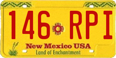 NM license plate 146RPI
