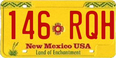 NM license plate 146RQH