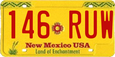 NM license plate 146RUW
