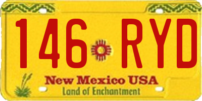 NM license plate 146RYD