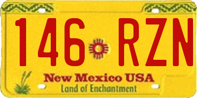 NM license plate 146RZN