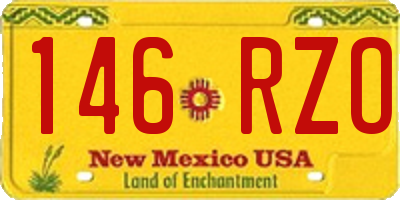 NM license plate 146RZO