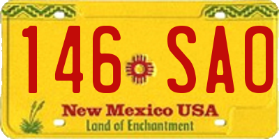 NM license plate 146SAO