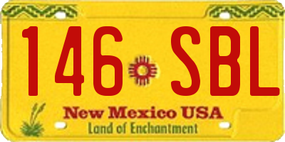 NM license plate 146SBL
