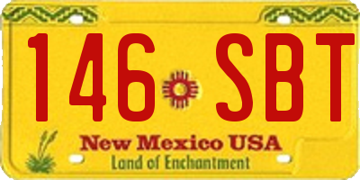 NM license plate 146SBT