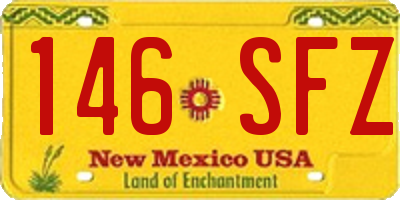 NM license plate 146SFZ