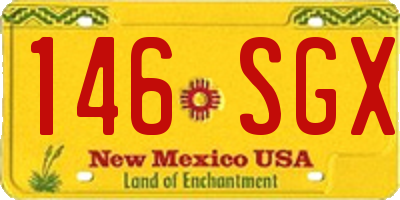 NM license plate 146SGX