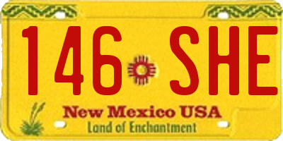 NM license plate 146SHE