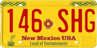 NM license plate 146SHG