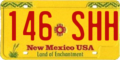 NM license plate 146SHH