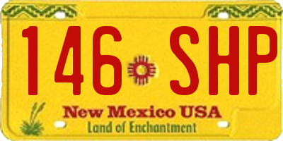 NM license plate 146SHP