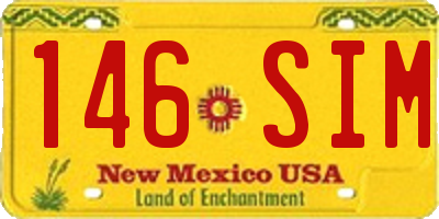 NM license plate 146SIM
