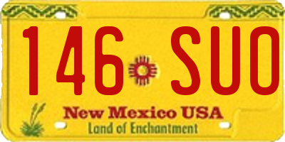 NM license plate 146SUO