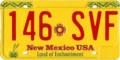 NM license plate 146SVF