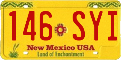 NM license plate 146SYI