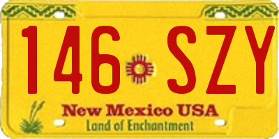 NM license plate 146SZY