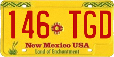 NM license plate 146TGD