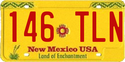 NM license plate 146TLN