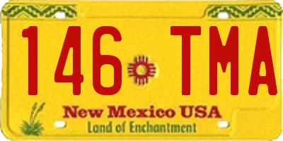 NM license plate 146TMA