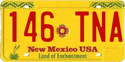 NM license plate 146TNA