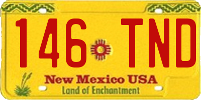 NM license plate 146TND