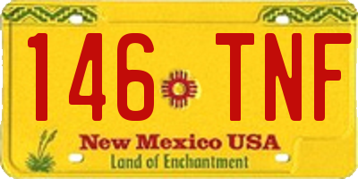 NM license plate 146TNF