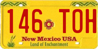NM license plate 146TOH