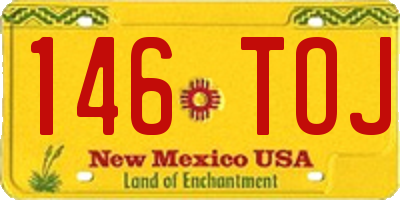 NM license plate 146TOJ