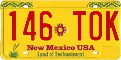 NM license plate 146TOK