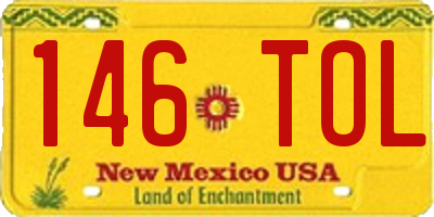 NM license plate 146TOL
