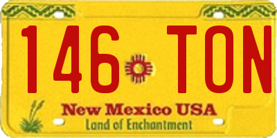 NM license plate 146TON