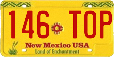 NM license plate 146TOP