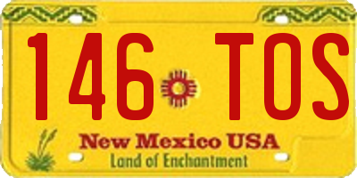 NM license plate 146TOS