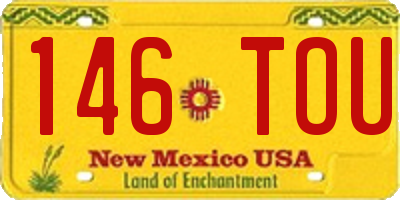 NM license plate 146TOU