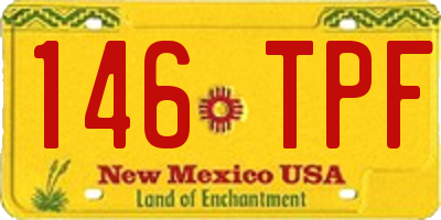 NM license plate 146TPF