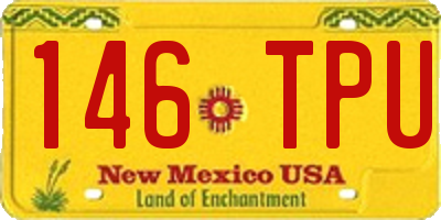 NM license plate 146TPU