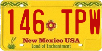 NM license plate 146TPW