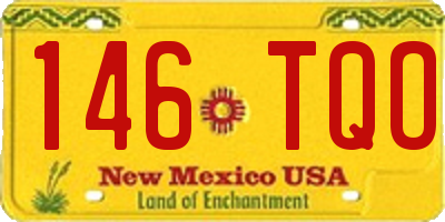 NM license plate 146TQO