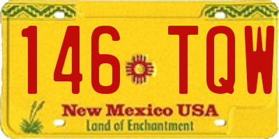 NM license plate 146TQW