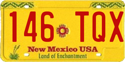 NM license plate 146TQX