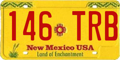 NM license plate 146TRB