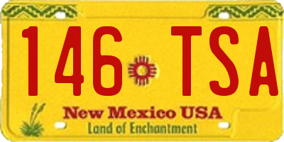 NM license plate 146TSA
