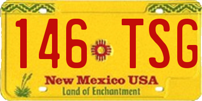 NM license plate 146TSG