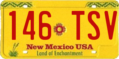 NM license plate 146TSV