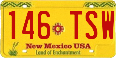 NM license plate 146TSW